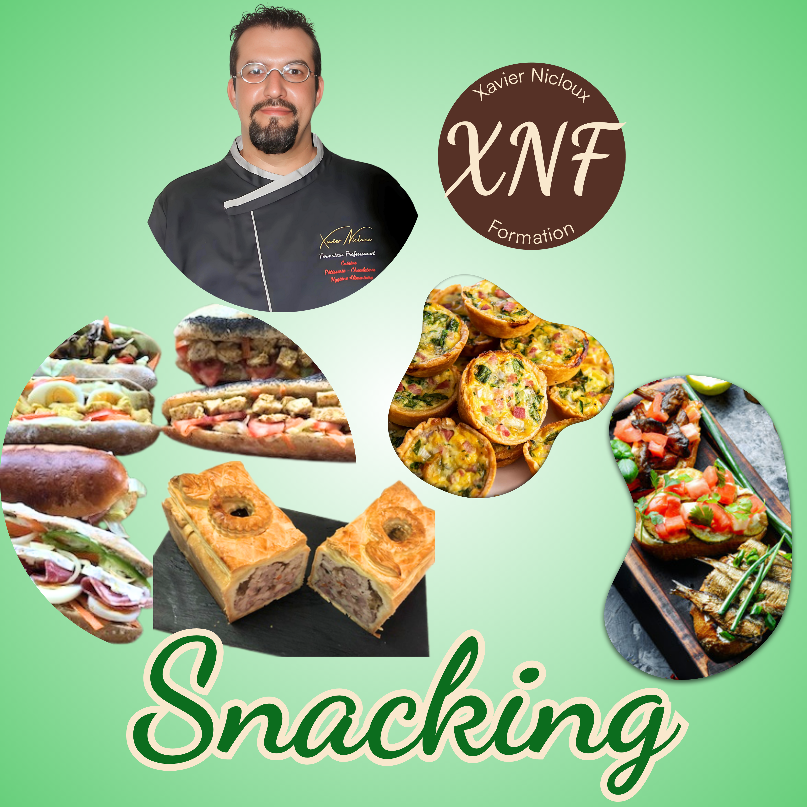 Snacking : quiches, tourtes, wraps, salades composées, plats à emporter …